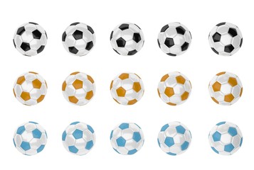 Fototapeta na wymiar soccer ball with different color