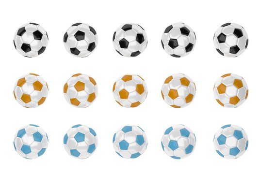 soccer ball with different color