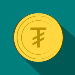 Obraz premium Tugrik icon, flat style
