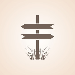 Icon Of Blank Road Sign.