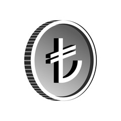 Turkish lira sign icon, simple style