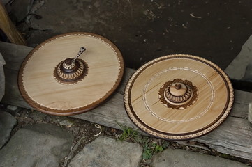 Retail shop in workshop for wooden hand-made souvenir, Etar, Gabrovo, Bulgaria  