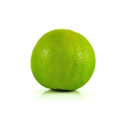 lime close up isolated on white background