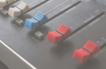 control audio panel.Vintage filter.