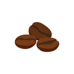 Coffee beans icon, cartoon style