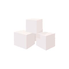 Cubes of sugar icon, cartoon style