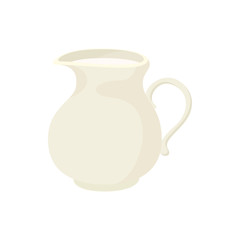 Jug of milk icon, cartoon style