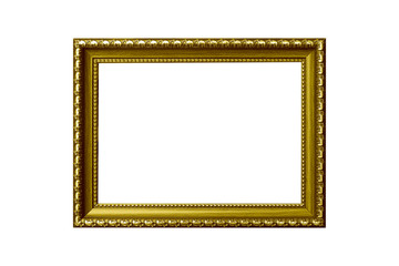 The antique gold vintage  premium isolated white background.