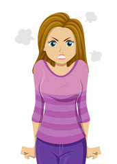 Teen Girl Angry
