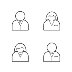 business avatar icons set