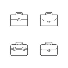 business bag icons set