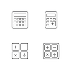 business calculator icons set