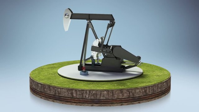 Oil drilling.oil drum on cycle ground.(included alpha)