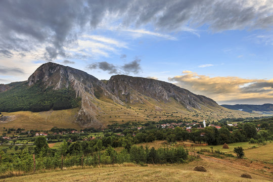 Hungarian village in a mountainous region. 