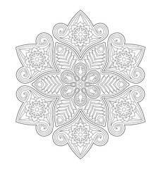 Decorative mandala illustration for adult coloring, well arranged group and easy to edit