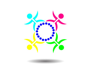 Abstract People Unity Logo Graphic