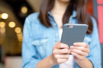 Woman use of cellphone