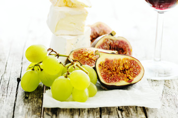 Grape, cheese and figs