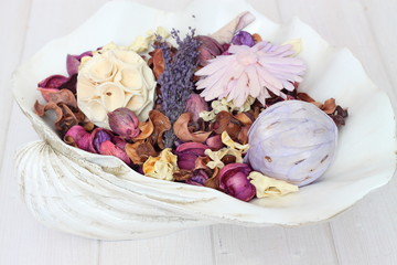 Potpourri / Potpourri in a shell bowl