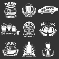 Vintage craft beer brewery emblems