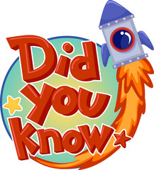 Text Did You Know Rocket Icon