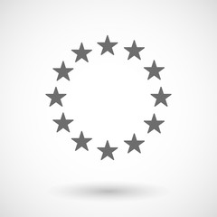  Vector illustration of  the EU flag stars