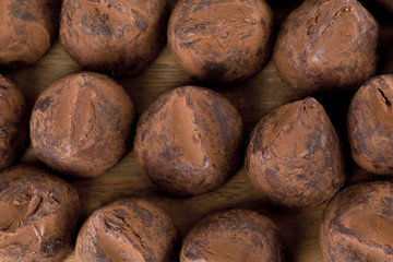 chocolate truffles background