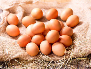 fresh brown eggs