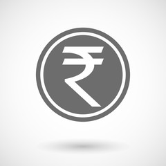 Isolated vector illustration of  a rupee coin icon