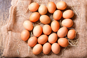 fresh brown eggs