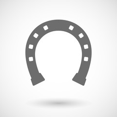 Isolated vector illustration of a horseshoe sign