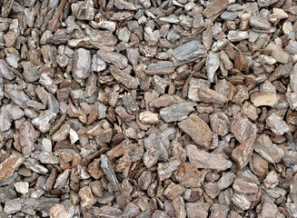 The texture of a pile of pine bark