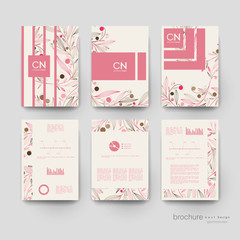 floral abstract vector brochure template. Flyer Layout