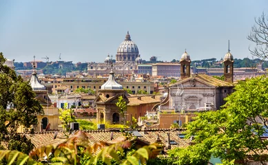 Tuinposter Uitzicht op het historische centrum van Rome, Italië © Leonid Andronov