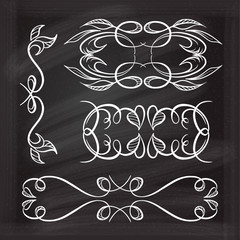 Vector calligraphic design elements.