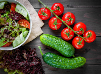 Fresh vegetable organic salad, healthy food