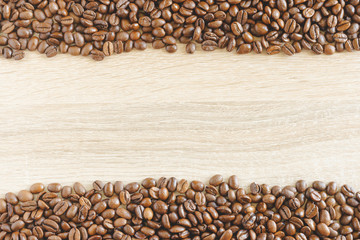 Coffee beans background and space for words