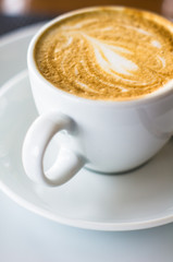 Cup of morning cappuccino