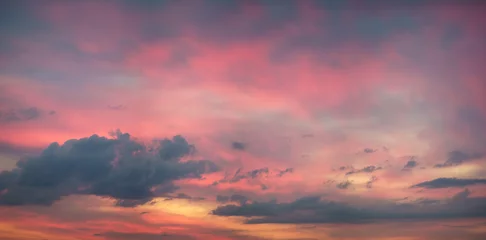 Cercles muraux Ciel Colorful sunset sky panorama