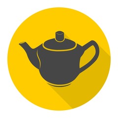 Tea - vector icon with long shadow