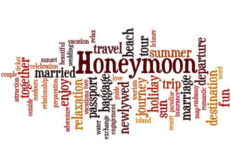 Fototapeta premium Honeymoon, word cloud concept 9