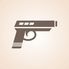 Fototapeta premium Icon Of Pistol.