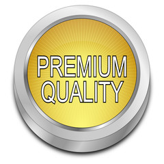 Premium Quality button - 3D illustration