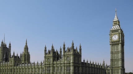 Fototapeta na wymiar View of Houses of Parliament in London
