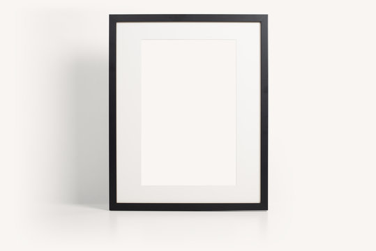 Black picture frame on white background