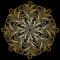 Mandala gold, tribal