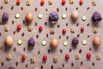 Food pattern of vegetables and eggs