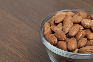 bowl of almonds close up