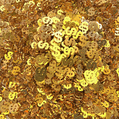 Background from gold dollars