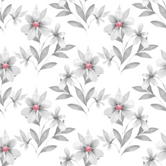 Delicate floral set. Seamless pattern 53